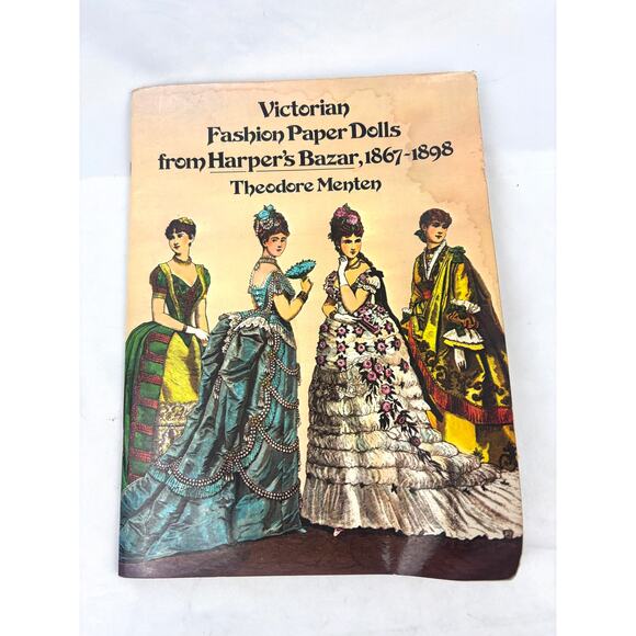 VTG Victorian Fashion Paper Dolls From Harper’s Bazar 1867-1898 Book 1970s Uncut - Picture 5 of 12